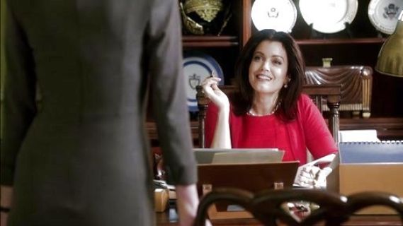Mellie Grant's Full Bottom Jacquard Dress on Scandal