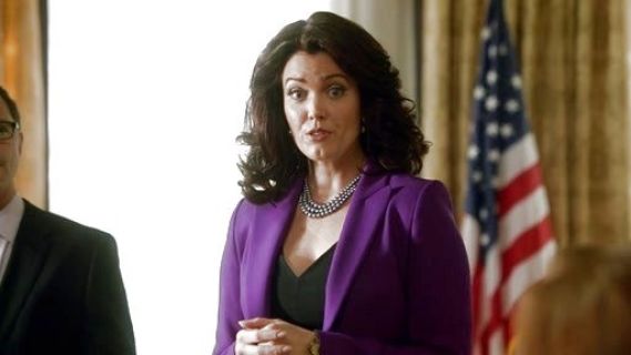 Mellie Grant's Long-Sleeve Wool Blazer, Purple on Scandal
