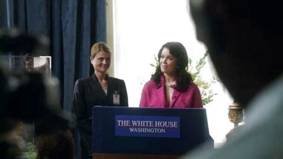 Mellie Grant's Pre-Fall 2013 Cropped Jacket & Sheath Dress on Scandal