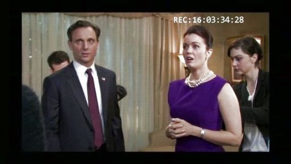 Mellie Grant's Wool Draped Pleat Dress in Grape on Scandal