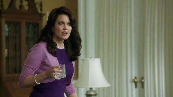 Mellie Grant's Wool Draped Pleat Dress in Grape on Scandal