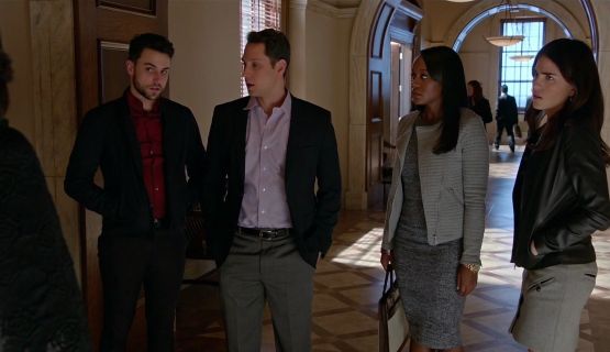 Michaela Pratt's Duncan Quilted Knit Moto Jacket on How to Get Away With Murder
