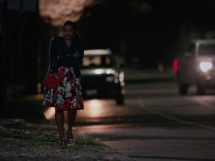 Mindy Lahiri's Floral Print Dress and Matching Shoes