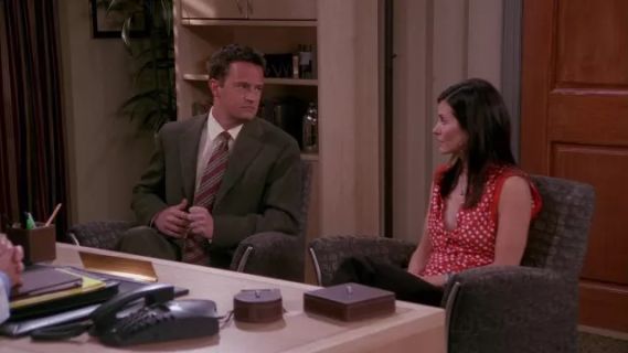 Monica Geller's Silk Polka Dot Red Blouse - Friends