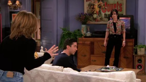 Monica Geller's Vintage Floral Collared Shirt - Friends