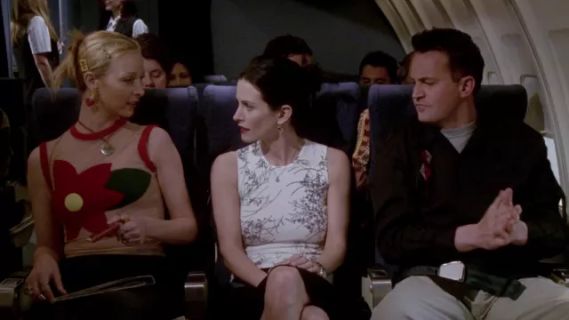 Monica Geller's White and Grey Floral Printed Top - Friends