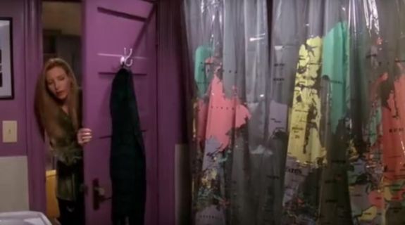 Monica Geller's World Map Shower Curtain - Friends