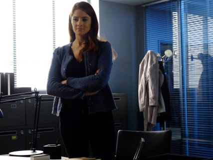 Natalie Atwood's Blue Tweed Fringe Jacket on Guilt