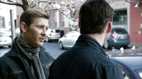 Nolan Ross's denim jacket on Revenge
