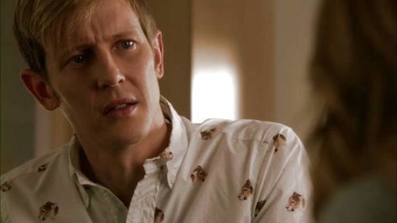 Nolan Ross's Snow Leopard Short Sleeve Button Down on Revenge