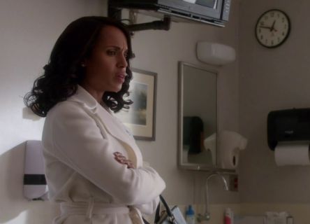 Olivia Pope's belted coat on Scandal