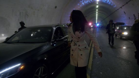 Olivia Pope's Belted Sateen Trench Coat on Scandal