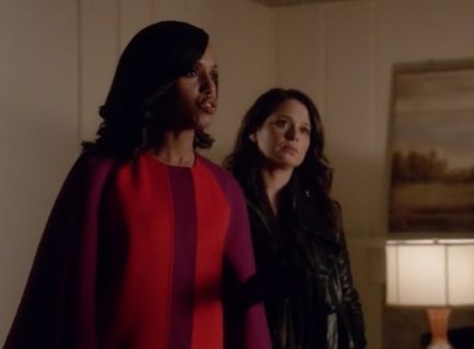 Olivia Pope's Cape-effect wool-felt coat on Scandal