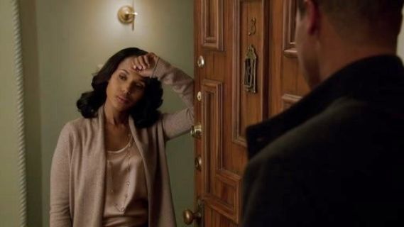 Olivia Pope's Cashmere Computer Cardigan in Beige on Scandal