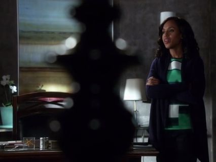 Olivia Pope's COLOURBLOCK STRIPE SATIN DUCHESSE TOP on Scandal