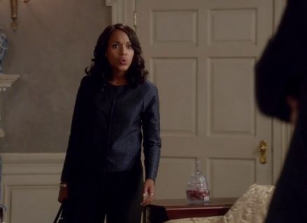 Olivia Pope's Crocodile Jacquard Jacket on Scandal