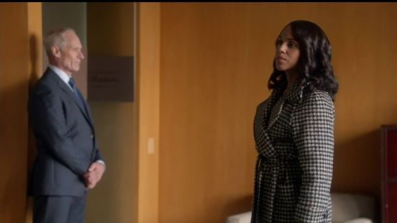 Olivia Pope's DDax camel hair-blend coat on Scandal