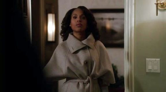 Olivia Pope's Doppio Drape Wool Cashmere Cucito A Mano Cape Coat on Scandal