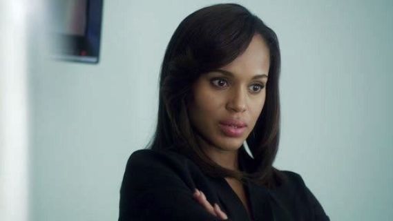 Olivia Pope's Double-Layer Printed Silk Tank in Black/White on Scandal