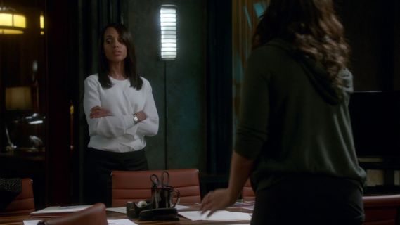 Olivia Pope's Draped-Front Crepe Blouse on Scandal