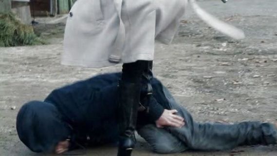 Olivia Pope's Embossed Check Panel Leather Boots on Scandal