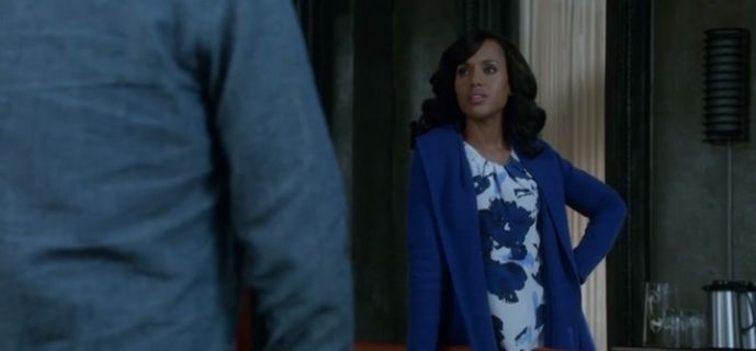 Olivia Pope's floral print blouse on Scandal