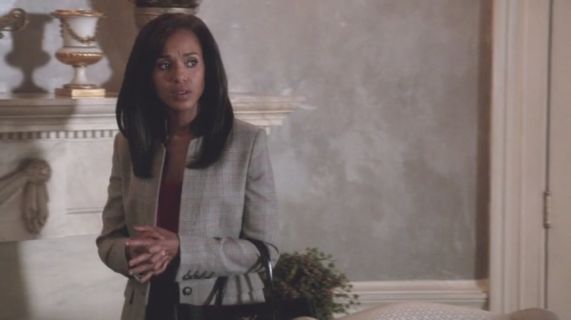 Olivia Pope's Glen Plaid Wool Stand Collar Blazer on Scandal