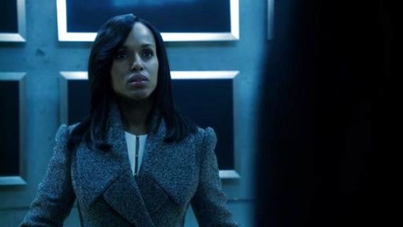 Olivia Pope's Herringbone Double Breasted Coat on Scandal