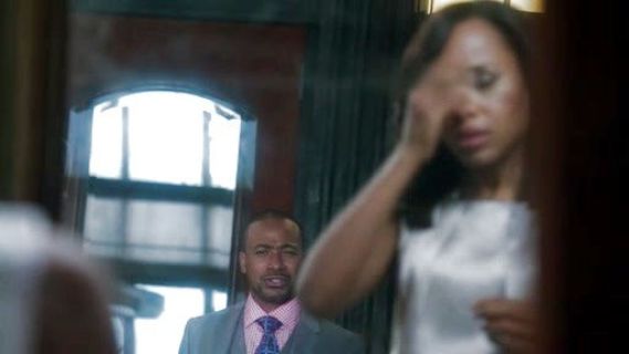 Olivia Pope's Silk Satin Draped Blouse on Scandal