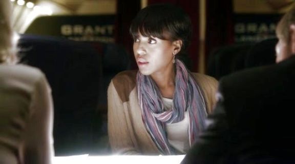 Olivia Pope's Suede Patch Wool Cashmere Sweater on Scandal