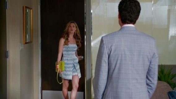 Paige Collins's Chevron Print Strapless Romper on Royal Pains
