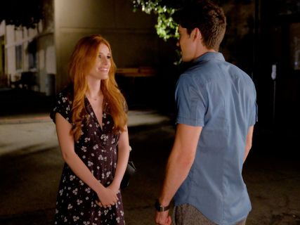 Paige Townsen's Black Floral Dress on Famous In Love