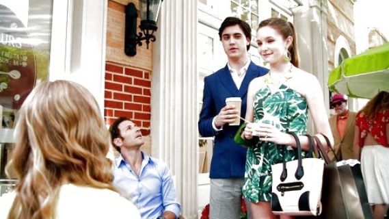 Party Guest's Palm Bandeau Skort Playsuit on Royal Pains