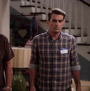 Phil Dunphy's 'Abel' Trim Fit Long Sleeve Plaid Sport Shirt on Modern Family