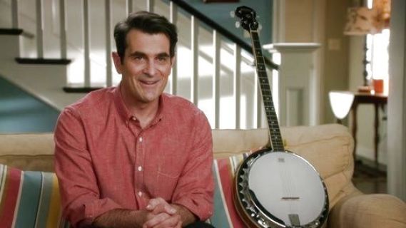 Phil Dunphy's Slim Japanese Chambray Shirt in Sunwashed Red on Modern Family
