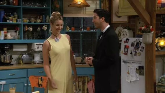 Phoebe Buffay's Maxi Yellow Sleeveless Dress - Friends
