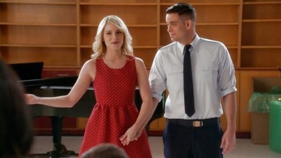 Quinn Fabray's Geojacquard Dress on Glee