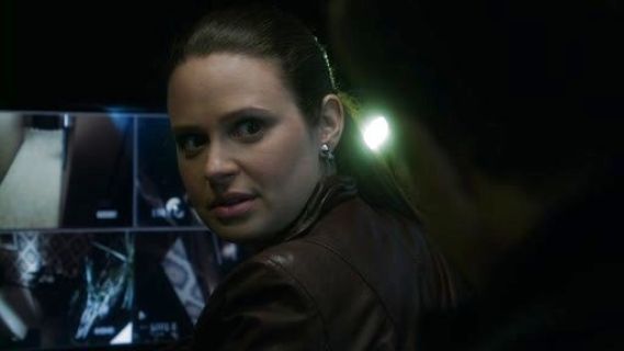 Quinn Perkins's Perforated Leather Moto Jacket on Scandal