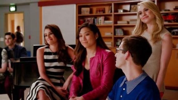 Rachel Berry's Chase Box Pleat Dress on Glee