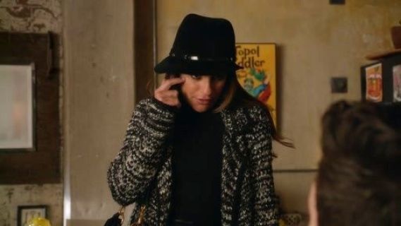 Rachel Berry's Long-Sleeve Marled-Knit Cardigan on Glee
