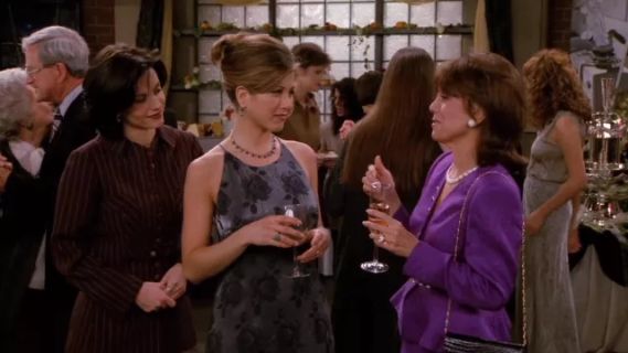 Rachel Green's 90s Floral Metallic Maxi Dress - Friends