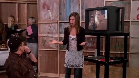 Rachel Green's Black & Ivory Embroidered Long Cami Tunic Dress - Friends