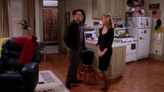 Rachel Green's Black Midi Wrap Dress - Friends