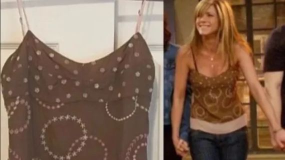 Rachel Green's Brown Printed Tank Top - Friends