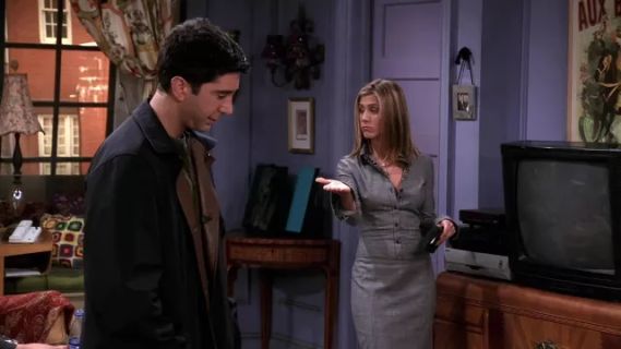 Rachel Green's Gray Plaid Shirt Dress - Friends