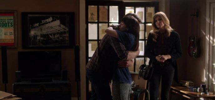 Rayna Jaymes's Rockstud Pebbled Tote Bag, Black on Nashville