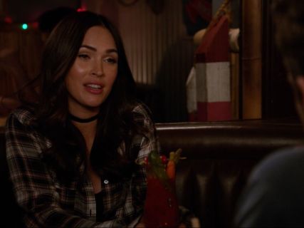 Reagan's Mya Shirt - Black/Adobe Rose/Grey Huntley Plaid on New Girl