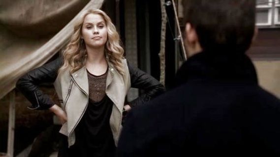 Rebekah Mikaelson's Denim Combo Moto Jacket on The Originals