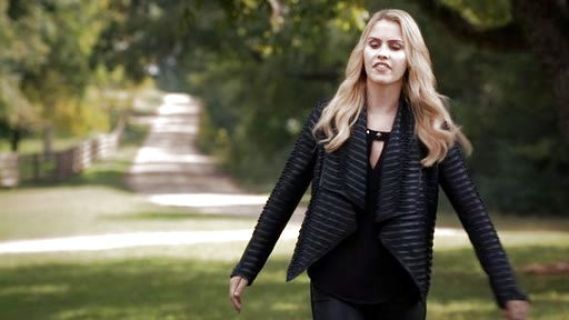 Rebekah Mikaelson's Long Sleeve Stud Embellished Blouse on The Originals