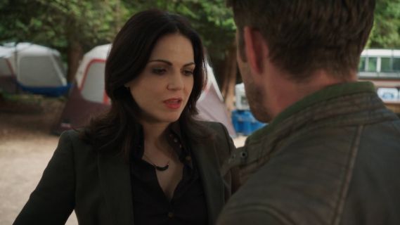 Regina Mills's Small Capped Crescent Pendant Necklace on Once Upon A Time 